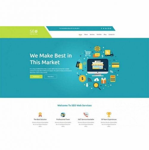 SEO Web Service - HTML Template